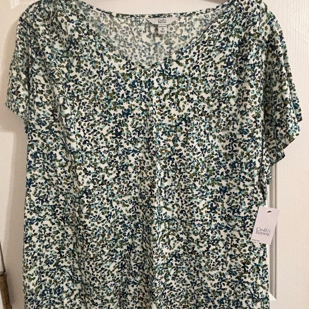 Croft & Barrow Multicolor Floral Blouse